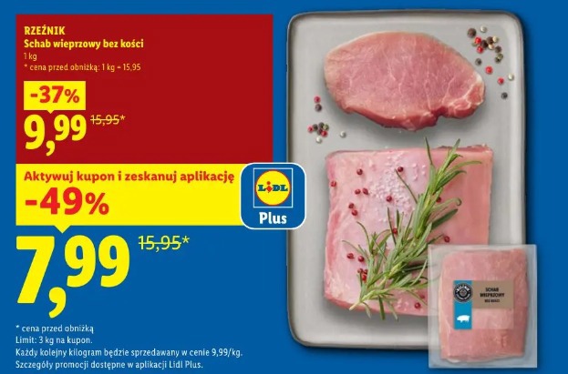 Rzeźnik Schab wieprzowy bez kości