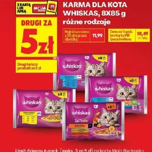 Karma dla kota Whiskas, 8x85 g różne rodzaje