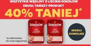 Wszystkie wędliny z liściem Sokołów drugi, tańszy produkt