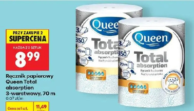 Ręcznik papierowy Queen Total absorption 3-warstwowy
