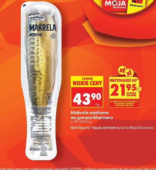 Makrela wędzona na gorąco Marinero