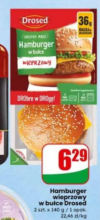 Hamburger wieprzowy w bułce Drosed