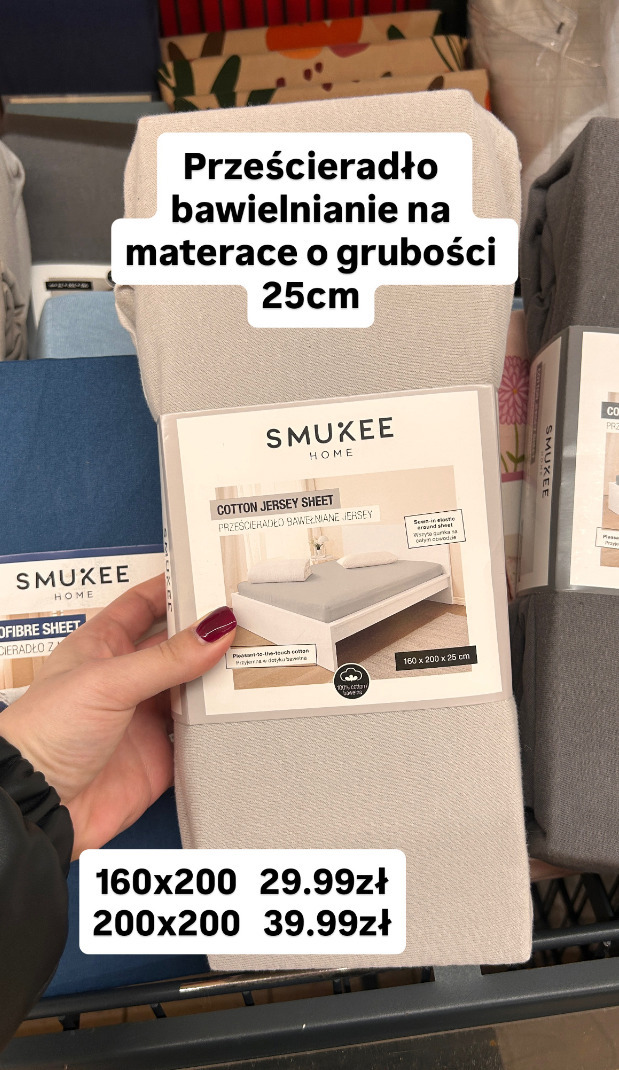 Smukee prześcieradło bawełniane n