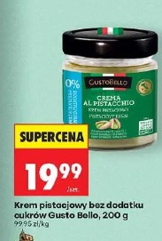 Krem pistacjowy bez dodatku cukrów Gusto Bello