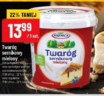 Twaróg sernikowy mielony Piątnica