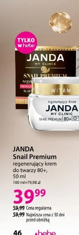 Janda Snail Premium regenerujący krem do twarzy 80+