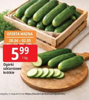 Ogórki szklarniowe krótkie