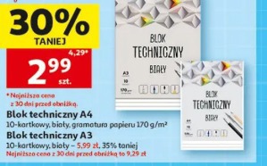 Blok techniczny biały A3
