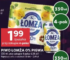 Piwo Łomża 0% Pigwa