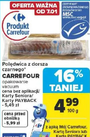 Polędwica z dorsza czarnego CARREFOUR
