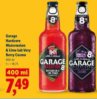 Garage Hardcore Watermelon & Lime lub Very Berry Cosmo