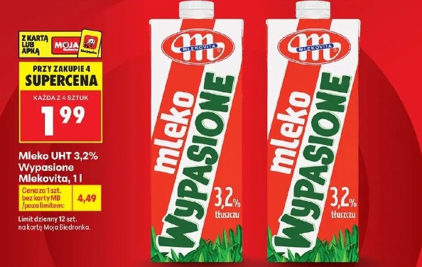 Mleko UHT 3,2% Wypasione Mlekovita