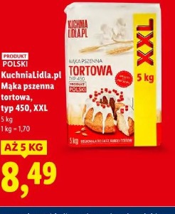 KuchniaLidla.pl Mąka pszenna tortowa, typ 450, XXL