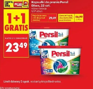 Kapsułki do zmywarki Persil 22 szt. 1+1 gratis