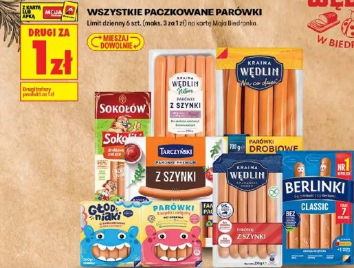 Wszystkie paczkowane parówki