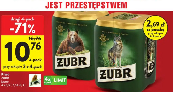 Żubr piwo jasne