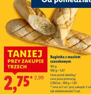 Bagietka z masłem czosnkowym