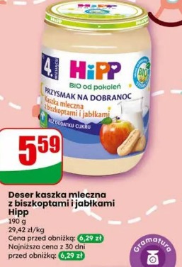 Deser kaszka mleczna z biszkoptami i jabłkami Hipp