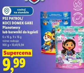 Psi Patrol/Koci Domek Gabi pianotwory lub barwniki do kąpieli
