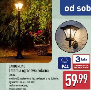 Gardenline Latarnia ogrodowa solarna