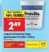 Jogurt naturalny typu greckiego Fruvita
