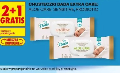 Chusteczki Dada Extra Care: Aloe Care, Sensitive, Probiotic