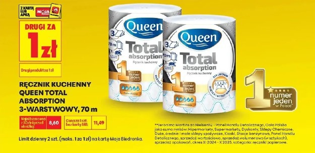 Ręcznik kuchenny Queen Total Absorption 3-warstwowy