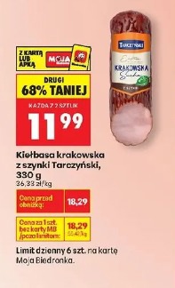 Kiełbasa krakowska z szynki Tarczyński