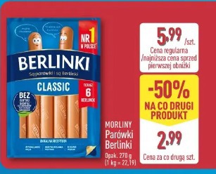 Morliny Parówki Berlinki Classic