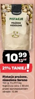 Pistacje prażone, niesolone Sereno