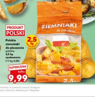 Polskie ziemniaki do pieczenia jadalne