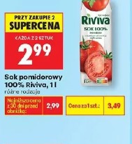 Sok pomidorowy 100% Riviva, 1 l