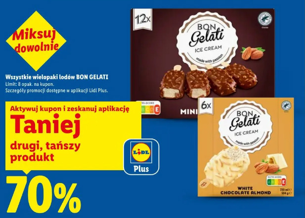 Wielopaki lodów Bon Gelati