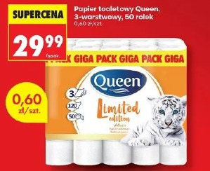 Papier toaletowy Queen, 3-warstwowy, 50 rolek