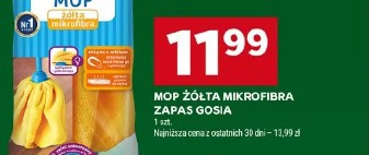 Mop żółta mikrofibra zapas Gosia