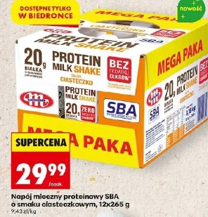Napój mleczny proteinowy SBA o smaku ciasteczkowym