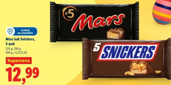Mars lub Snickers, 5-pak