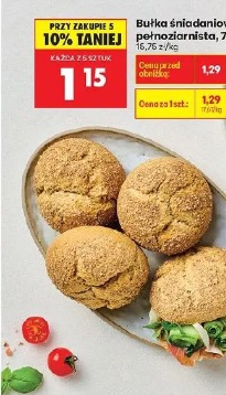 Bułka śniadaniowa pełnoziarnista