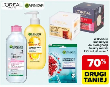 Wszystkie kosmetyki do pielęgnacji twarzy marek L'Oréal i Garnier