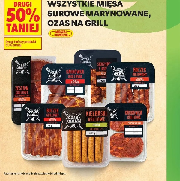 Wszystkie mięsa surowe marynowane, czas na grill