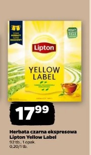 Herbata czarna ekspresowa Lipton Yellow Label