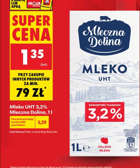Mleko UHT 3,2% Mleczna Dolina