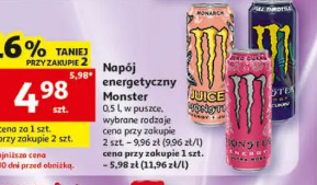 Napój energetyczny Monster, wybrane rodzaje