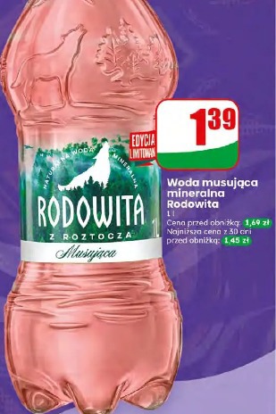 Woda musująca mineralna Rodowita