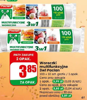 Woreczki multifunkcyjne 3w1 Paclan