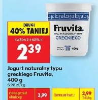 Jogurt naturalny typu greckiego Fruvita