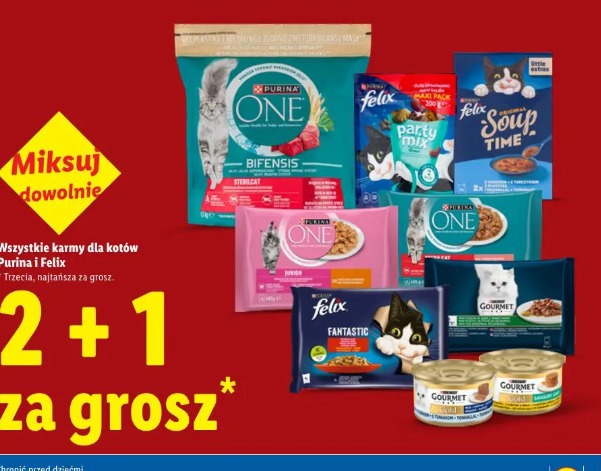 Wszystkie karmy dla kotów Purina i Felix
