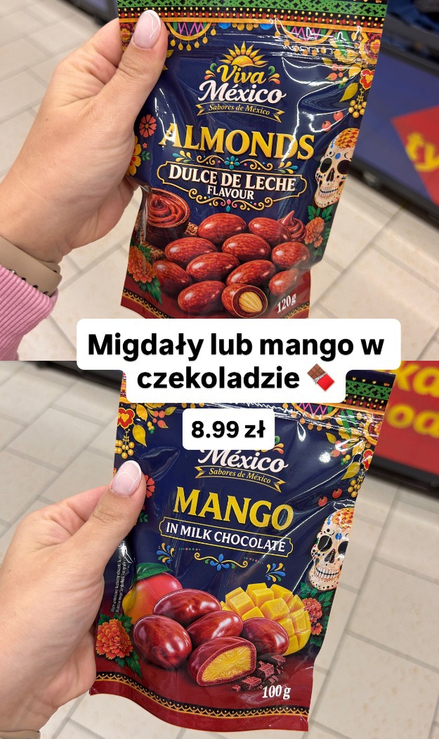 Migdały lub mango w czekoladzie