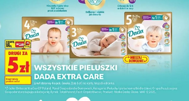 Wszystkie pieluszki Dada Extra Care