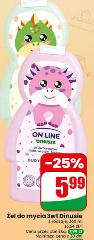 Żel do mycia 3w1 Dinusie